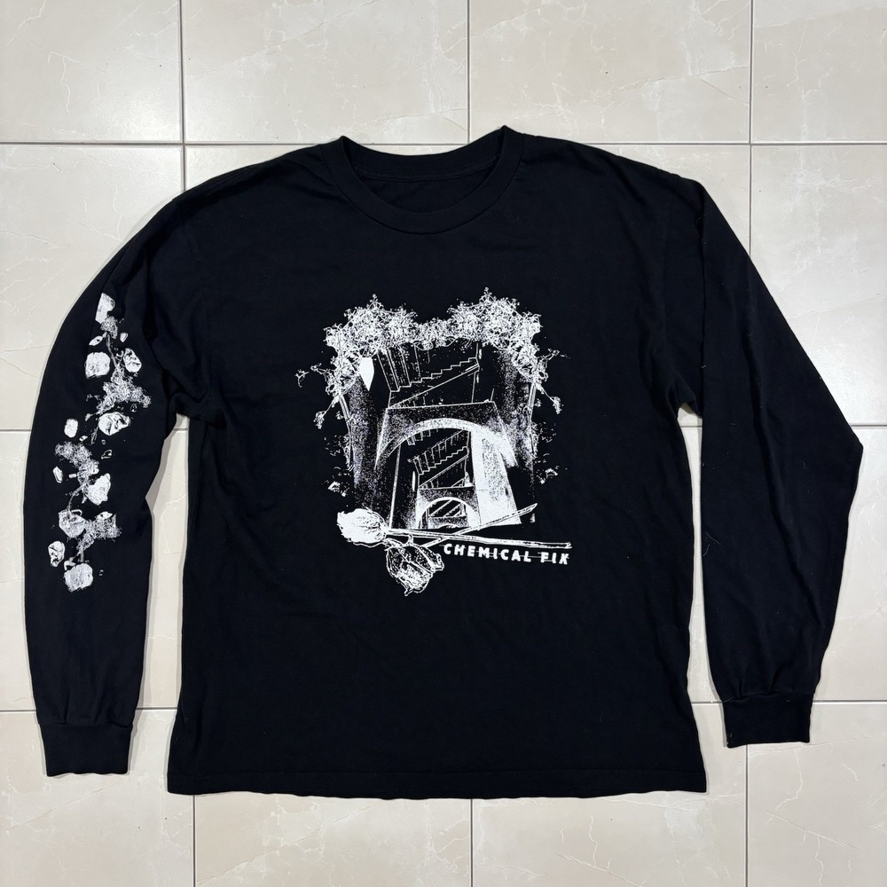 Vintage Chemical Fix Band T Shirt Black Long Sleeve Hits Escher Grunge Punk Larg